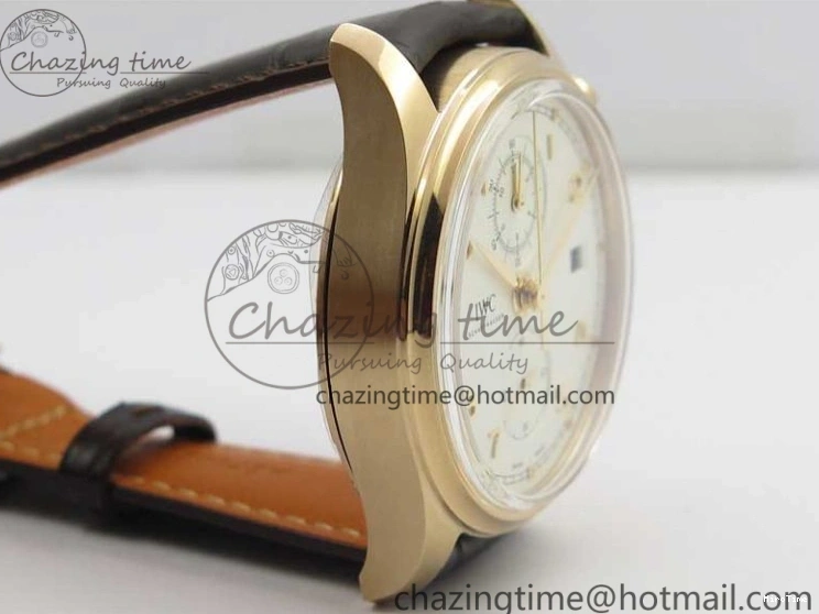 MIROTIME 0321 Lightweight Portugieser Chrono  42 IW390406 RG ZF 1:1 Best Edition White Dial on Brown Leather Strap A 7123